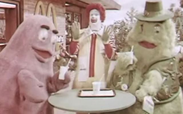 A 1978 McDonald\'s commercial for Shamrock Shakes featuring Grimace, Ronald McDonald, and Uncle O\'Grimacey.