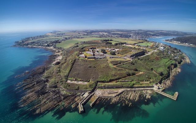 Aerial view of Camden Fort Meagher, Rams Head near Crosshaven, Co Cork