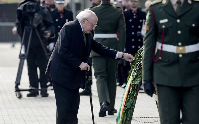 March 31, 2024: President of Ireland Michael D. Higgins at the Easter Sunday Commemorations in Dublin.