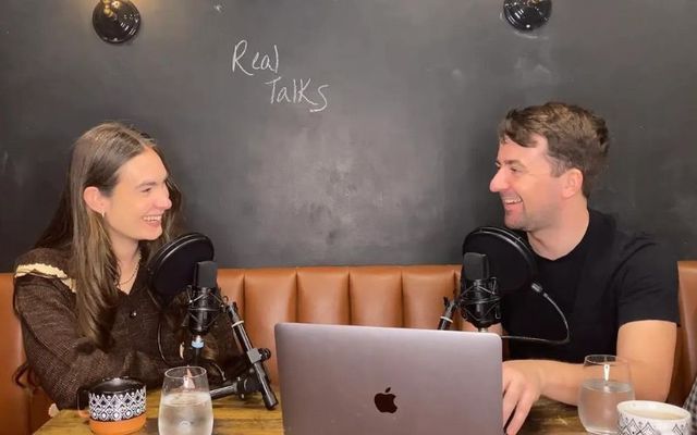 Mary Kate Boylan and Alan O\'Mara in the April 3 episode of \"Real Talks with Alan O\'Mara.\"