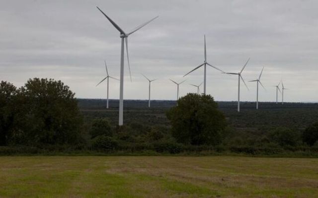 The Bord na Mona wind farm on the Bog of Allen in Mount Lucas, Co Offaly.