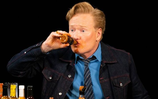 Conan O\'Brien on \"Hot Ones.\"