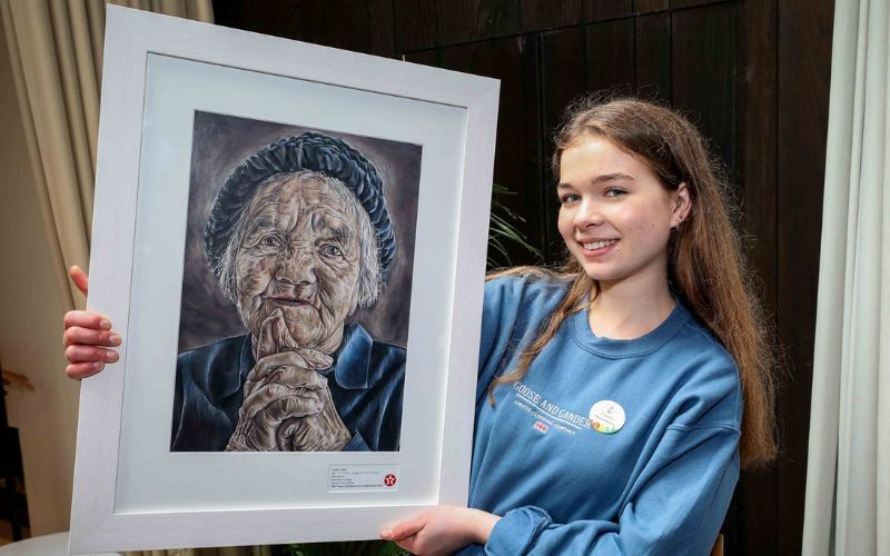 Antrim student's incredible pencil portrait wins Texaco Children's Art Competition