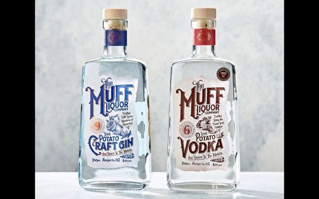 Muff Liquor Company produces Potato Gin, Potato Vodka, and Peat Whiskey.