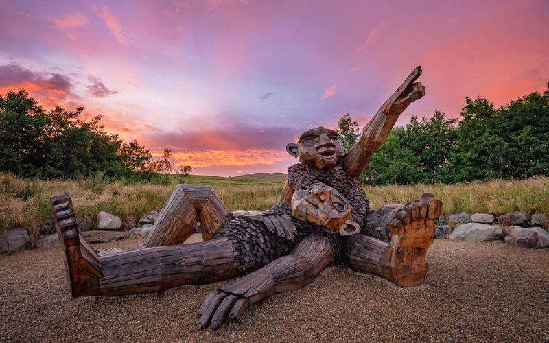 Northern Ireland mountain range is now home to giant troll sculptures