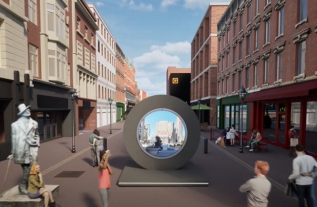 WATCH: Public reacts to futuristic “portal” linking Dublin to New York