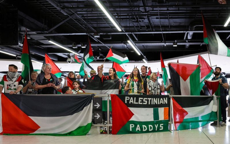 Palestinian national football team gets Céad Míle Fáilte ahead of Dublin friendly
