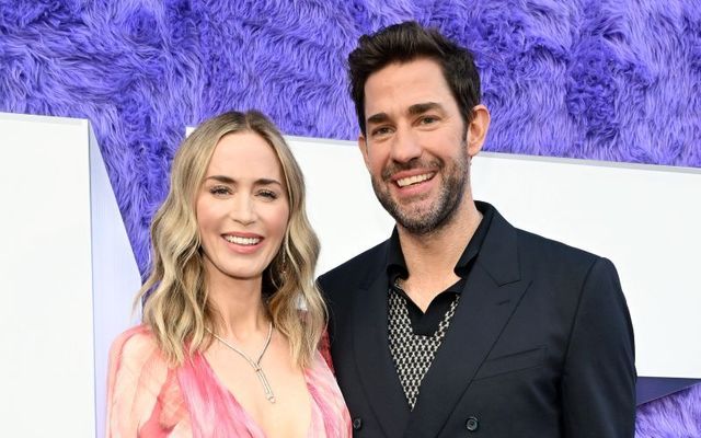 Emily Blunt and John Krasinski at the premiere of \"If\".