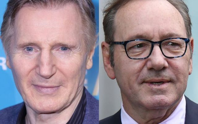 Liam Neeson (left) and Kevin Spacey (right).