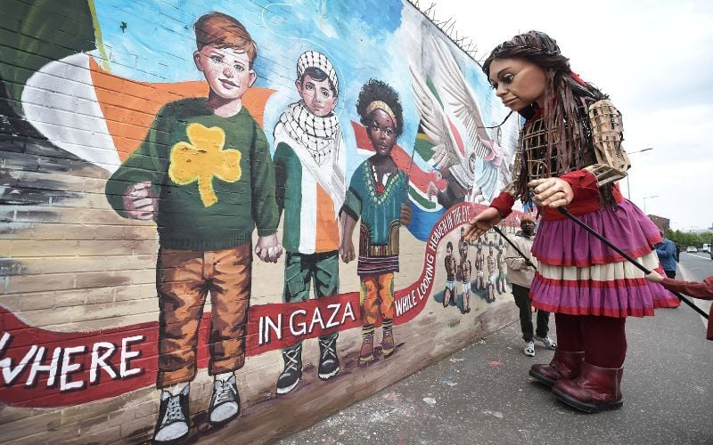 Little Amal continues inspiring journey from Belfast to Dublin
