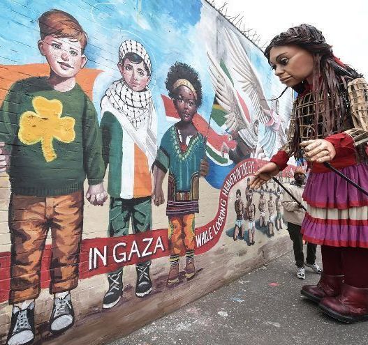 Little Amal continues inspiring journey from Belfast to Dublin