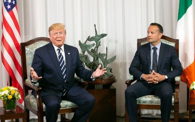 June 5, 2019: US President Donald Trump with Taoiseach Leo Varadkar at Shannon Airport in Co Clare, Ireland.