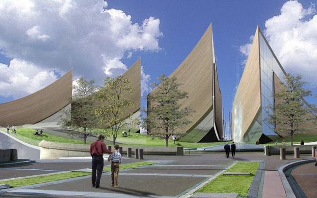 The architectural concept for the proposed National Museum of the American People created by MTFA Architecture for the Coalition for the National Museum of the American People.