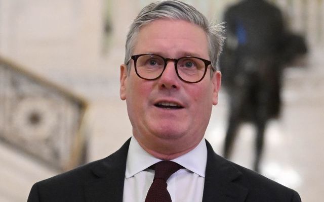 July 8, 2024: New British Prime Minister Keir Starmer holds a press conference after meeting with the major local political parties at Stormont in Belfast, Northern Ireland.