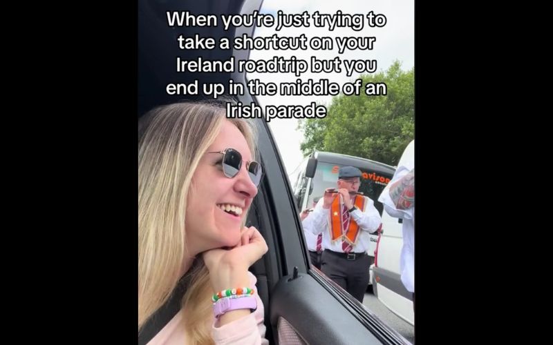 WATCH: US tourist goes viral with "Irish" Orange Order parade saga