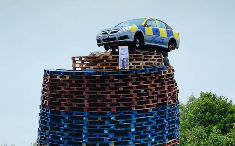 Northern Ireland bonfires make headlines with stunts ahead of the 12th of July