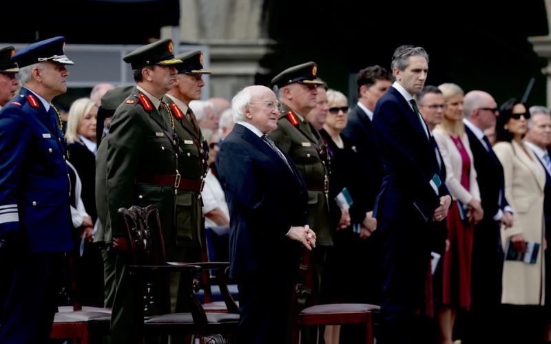 President Higgins lays wreath as part of National Day of Commemoration