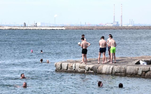 May 10, 2024: People at Sandycove in Dublin in what was reported to have been the hottest day in Ireland so far in 2024.