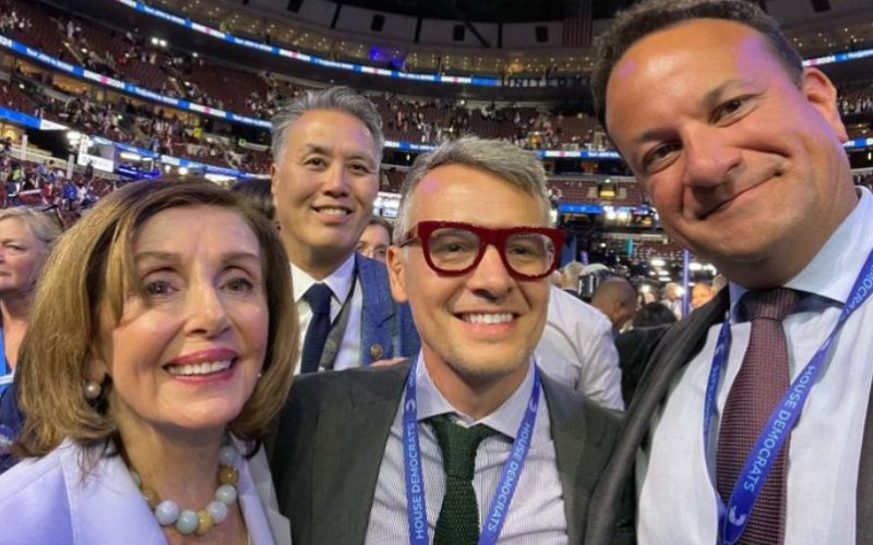 Ireland’s former Taoiseach gets selfie with Nancy Pelosi at the DNC