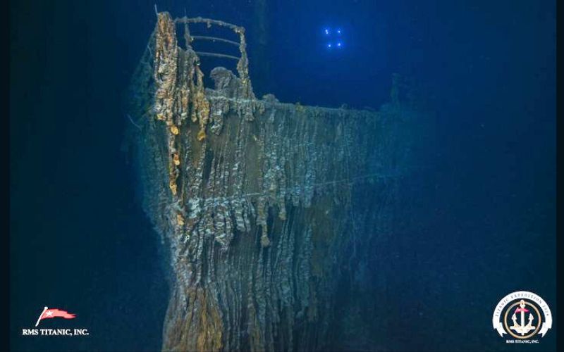 New Titanic images reveal large section of bow has fallen to ocean floor