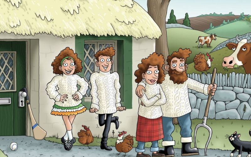 Uproar over "disturbing" schoolbook portrayal of Irish family