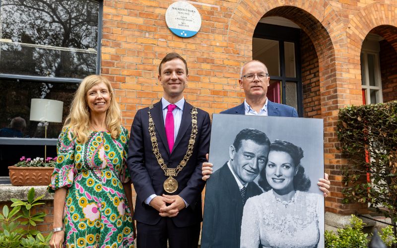 Maureen O'Hara's childhood home in Dublin commemorated with new plaque