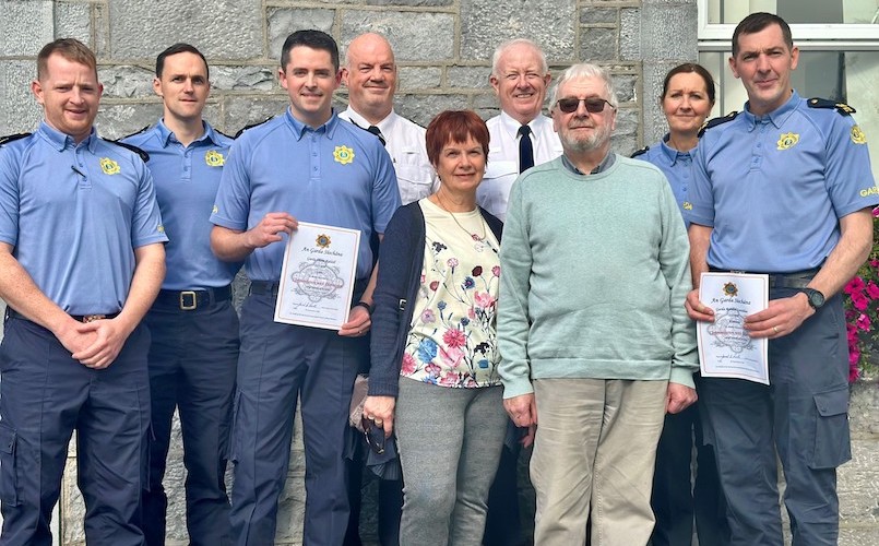 Gardaí in Co. Galway awarded commendations for water rescue