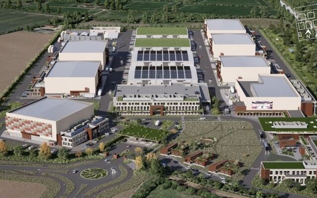 A computer graphic depicting Dublin Fields the proposed film studio in South Dublin.