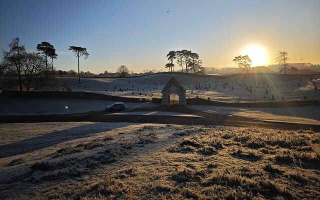 Jan 3, 2025: A frosty morning at the Military Graveyard, on the Curragh Plains, in County Kildare.