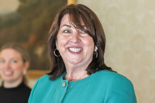 February 10, 2022: Claire D. Cronin, US Ambassador to Ireland, presents her credentials to President Michael D Higgins.