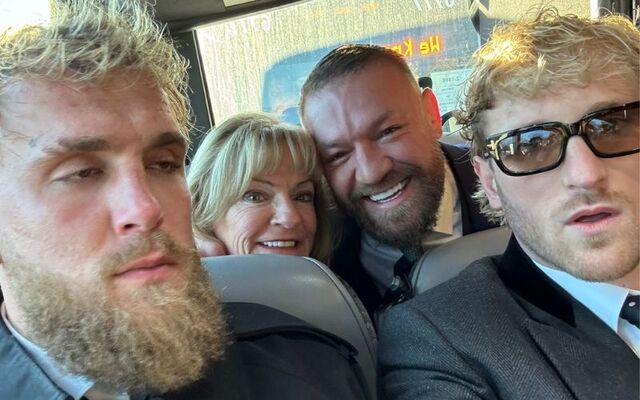 Jake Paul, Pam Stepnick, Conor McGregor, and Logan Paul in Washington, DC.