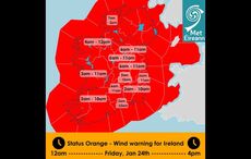 Ireland urged to “shelter in place” as "extremely dangerous" Storm Éowyn takes aim