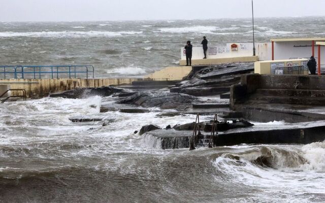 June 2024: Waves at Blackrock, in Salthill, County Galway.