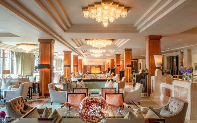 The Westbury Hotel\'s lobby, in Dublin.