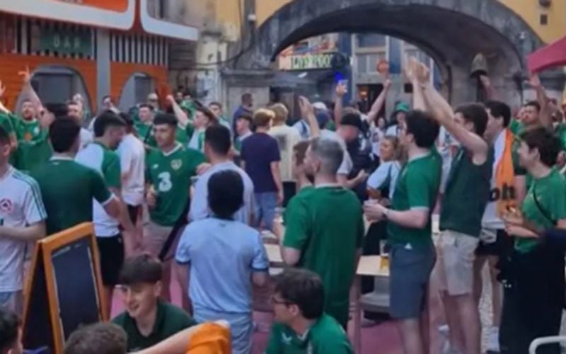 WATCH: Irish soccer fans break out in epic sing-song in Lisbon