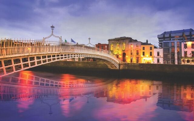The Ha Penny Bridge, in Dublin city.