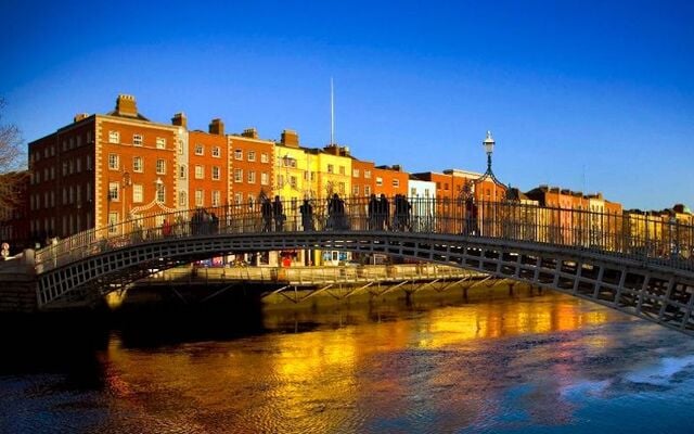 Ha\'Penny Bridge in Dublin.