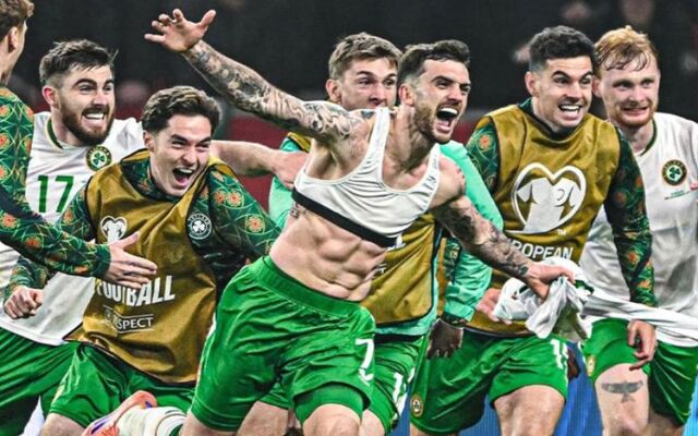 Troy Parrott. Ireland\'s football team are on their way to the World Cup play offs.