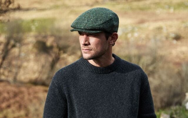 Hanna Hats of Donegal Ltd\'s vintage cap tweed.
