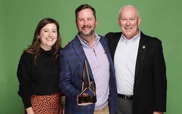 Kelly with Sean Mooney and Tim Regan.