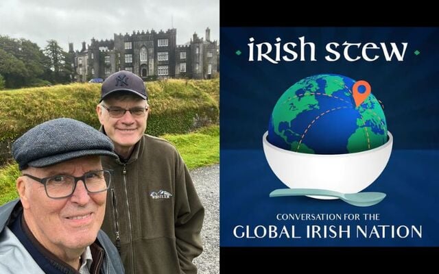 Irish Stew Podcast hosts John Lee and Martin Nutty at Co Offaly’s Birr Castle Demesne.