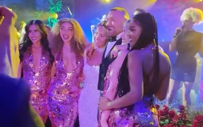 A Dee Devlin fan page shared a video of the newlyweds posing alongside Sweet Love, a girl band who were signed to McGregor’s music label, while he puffs on a cigar as the band plays in the background.