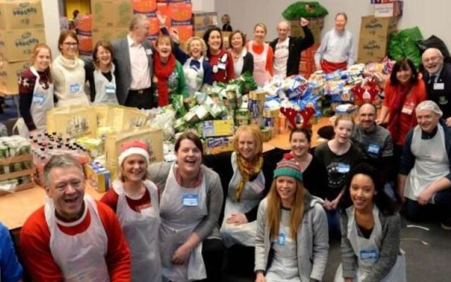 Volunteers at the Christmas Day Dinner at Dublin\'s RDS.