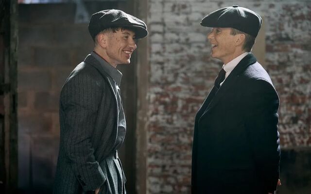 Barry Keoghan and Cillian Murphy in \"Peaky Blinders\".