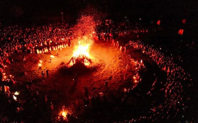 Bealtaine Fire Festival in 2023 at The Hill Uisneach in Co Westmeath.