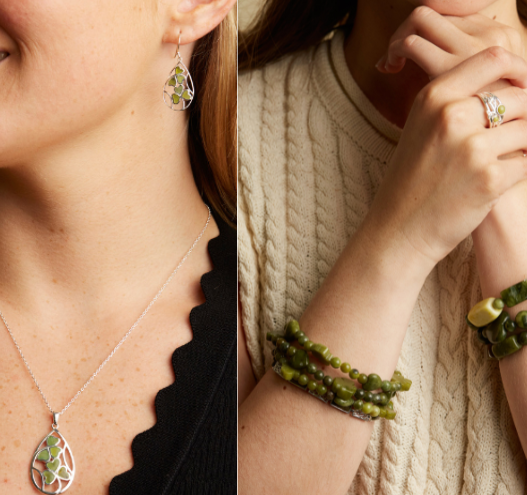 Give the gift of Connemara Marble jewellery - Ireland's unique and ancient gemstone 