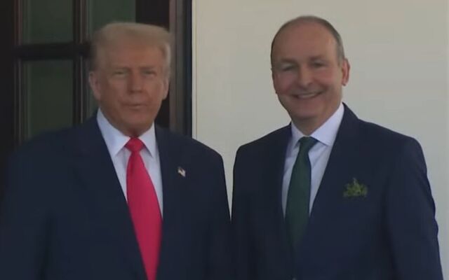 March 12, 2025: Ireland\'s Taoiseach Micheál Martin and US President Donald Trump at the White House.