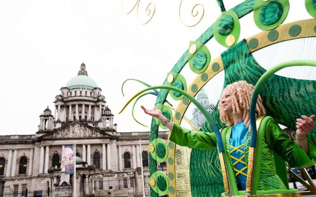 St. Patrick\'s Day celebrations in Belfast. Co Antrim, Northern Ireland.