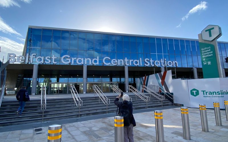 Irish language signage in Belfast train station stopped amid potential legal action
