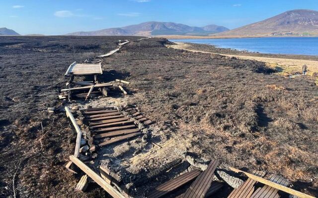 The Claggan Boardwalk in Co Mayo\'s Wild Nephin National Park has been destroyed in a fire.